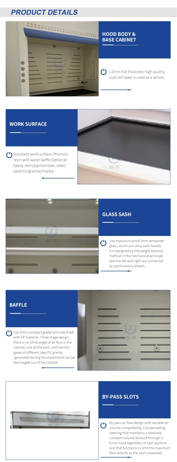 Lab Chemical Fume Hood Price Ducted with Ex Fan